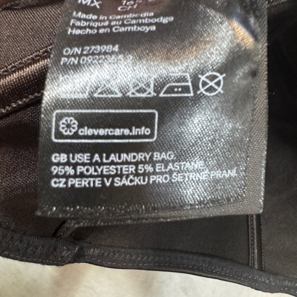 H&M Divided Crop Top Womens Size Small Black Sating Whimsigoth Coquette - Picture 11 of 14